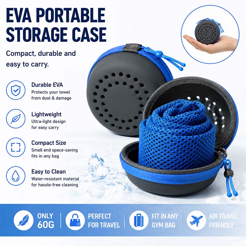 منشفة تبريد فورية مع حافظة EVA - مراجعة Crossfit Yoga وسعره